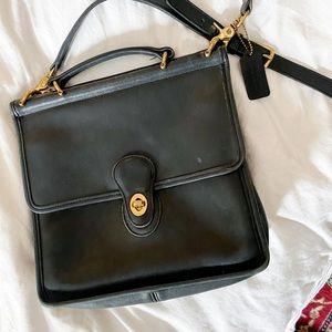 Beautiful vintage coach black handbag